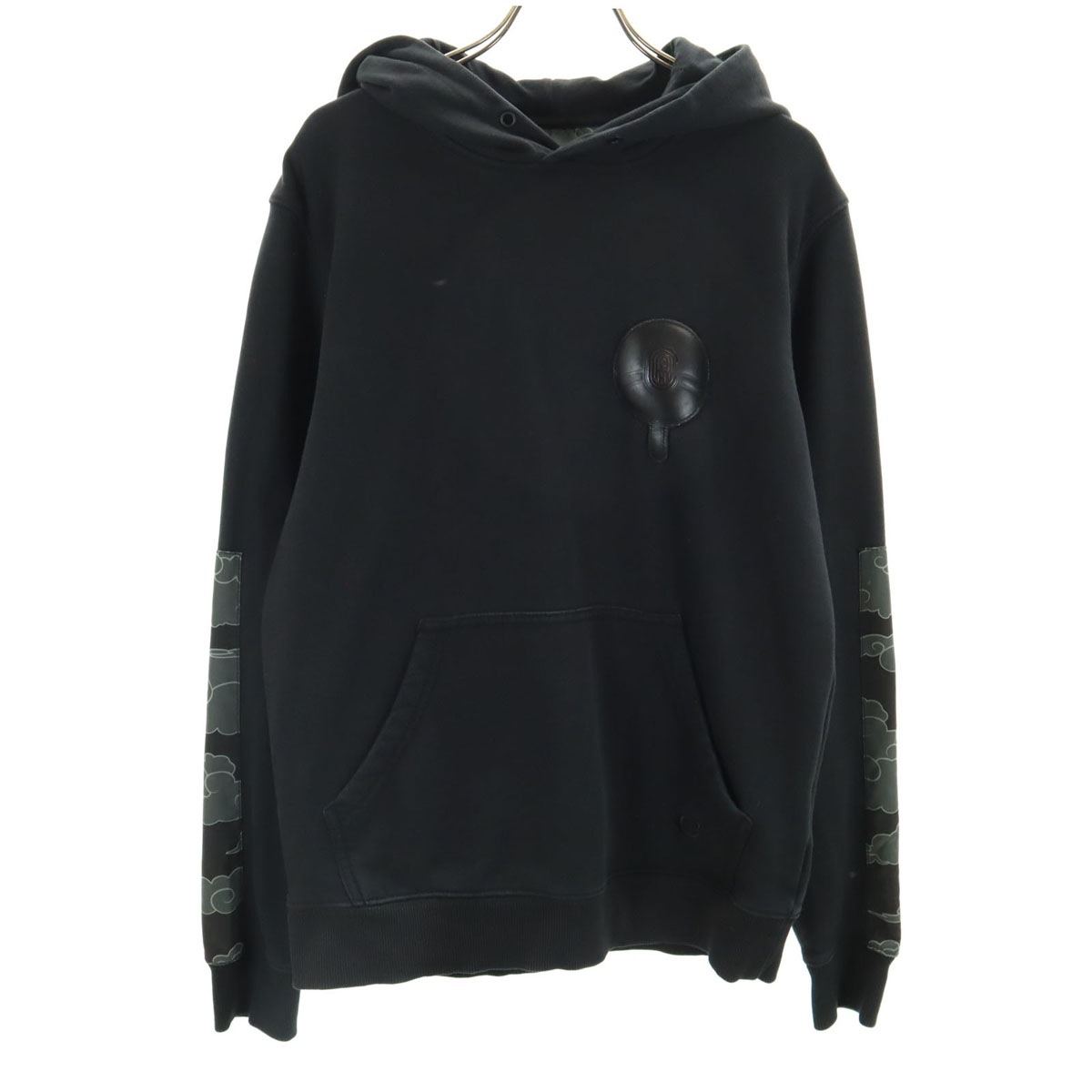 NARUTO ナルト コラボ 長袖 スウェットパーカー XS ブラック 6198 メンズ 古着