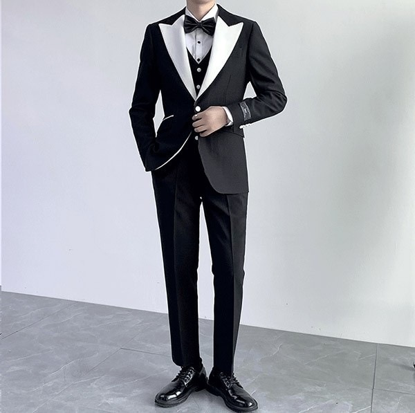 ビジネスフォーマルスーツセットかっこいい ビジネス スーツ メンズ ブラック タキシード 紳士服 ホワイト フォーマル 舞台 ステージ メンズスーツ 黒 男性 イベント