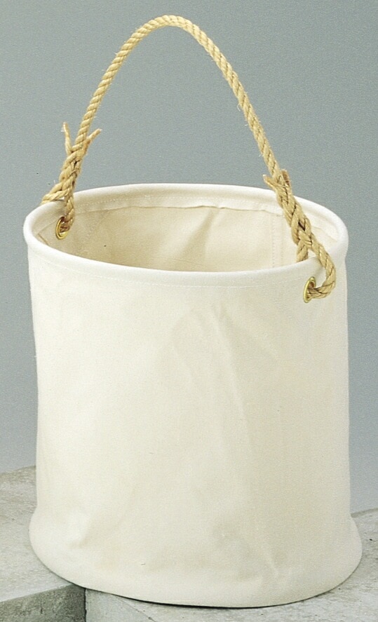 6号（白）帆布 電工用バケツ 直径35cm高さ35cm（KB-01-35W） ガーデニング DIY