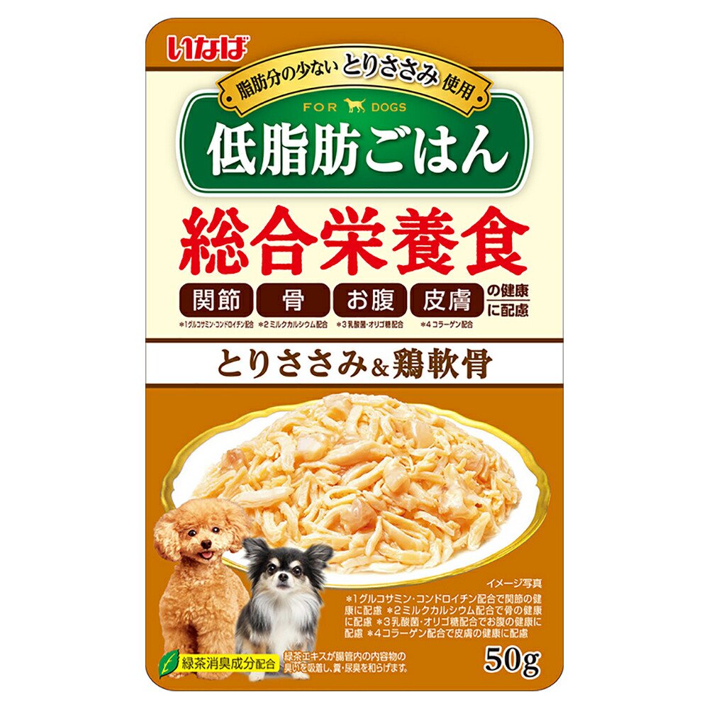 いなば　低脂肪ごはん　とりささみ＆鶏軟骨　５０ｇX９６袋　ＣＲＣ45―08―20―35―00