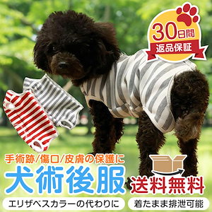 【即納】激安販売！ 術後服 犬用 エリザベスカラー 猫用 手術後 術後着 ペット用 小型犬 傷口保護 皮膚保護