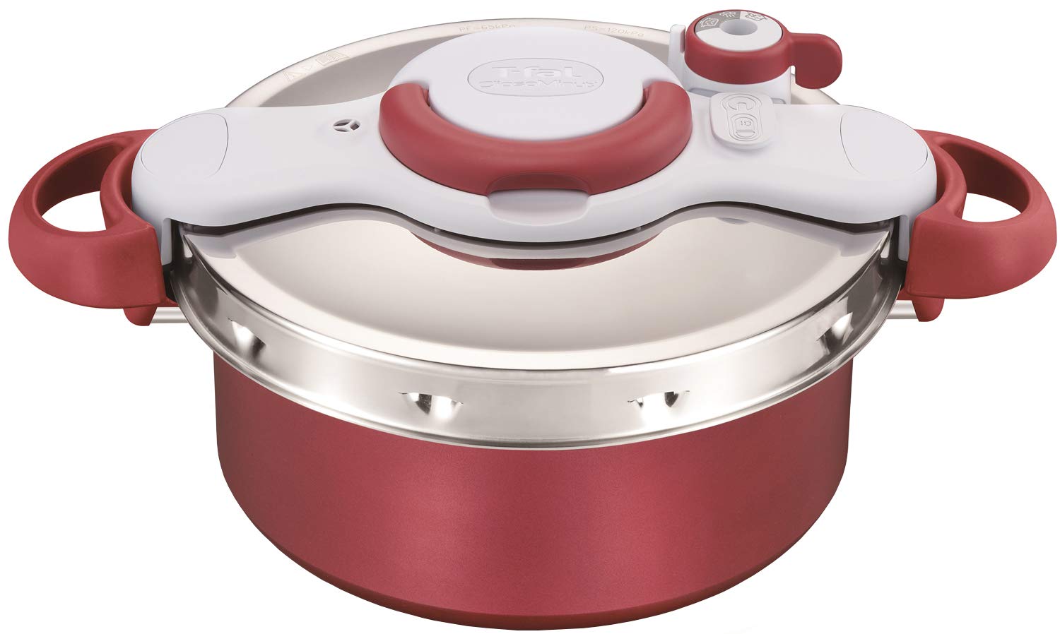 ティファール 圧力鍋 5.2L 3～5人用 IH ガス火対応 カンタン開閉 2in1なべ 「クリプソ ミニット デュオ ルージュ」 ふっ素樹脂コーティング P4705132