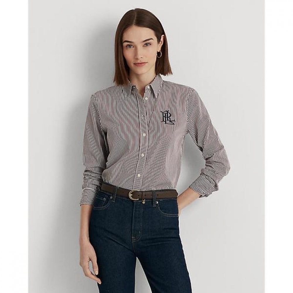 ローレン ラルフ ローレン ストライプ コットン ブロードクロス シャツ WMLRSHTS6820311600