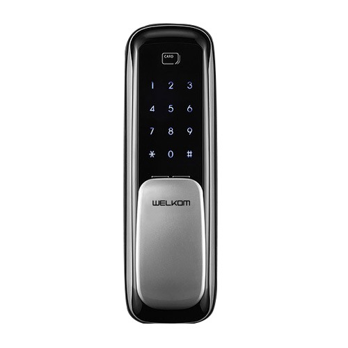 [SOLITY] WELKOM プッシュプルドアロック WSP-301 パスワード+カードキー4個（リング型2個+スマートタグ2個）