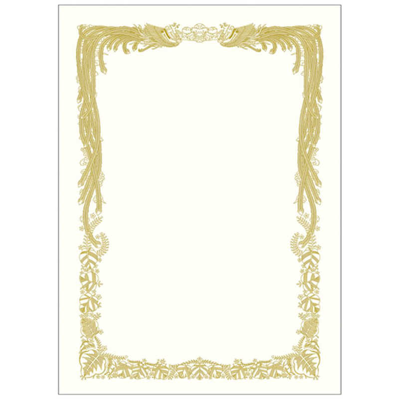 ササガワ　賞状用紙 ケント紙 B4判 横書用 1005038　105038