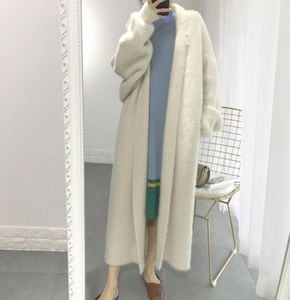 アウター ガウン カーディガン レディース 秋冬 きれいめ 暖かい ガウンコート ロング アンクル丈 ミディアム丈 長袖 ボリューム袖 萌袖 もこもこ モコモコ ふわふわ 前開き ホワイト 白 フリー 6,003円