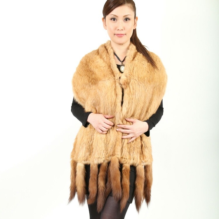 セーブル 大判 ファー ストール ブリーチゴールド 送料無料 レディース ギフト プレゼント 420,000円