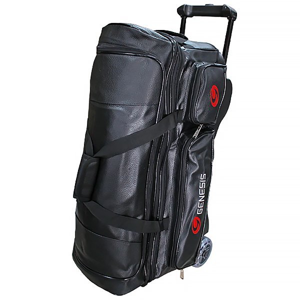 (ボウリングモール) ジェネシス プレミアム スリーボール ローラーバッグ / ブラック 3ボール ボウリングバッグ ボウリング用品