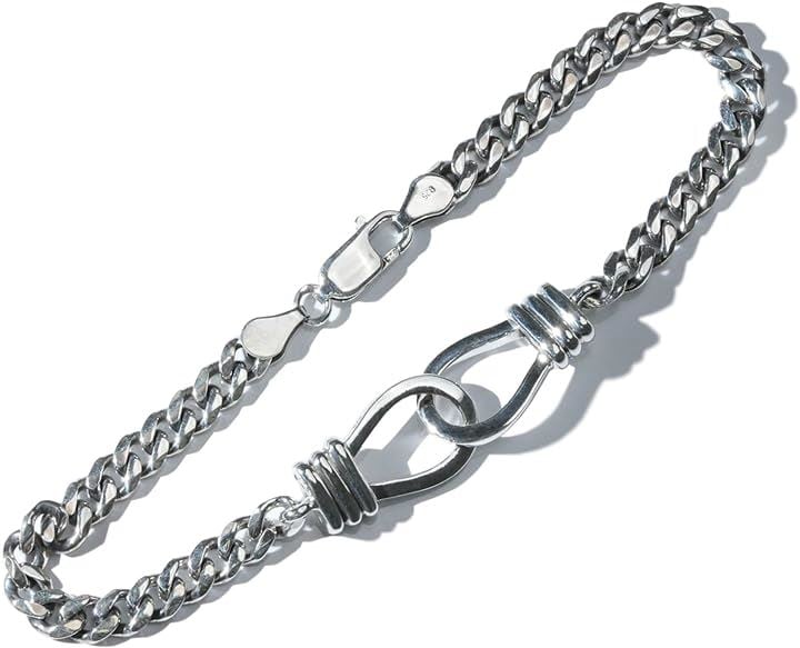 アンクレット シルバー 925 手錠 キヘイ チェーン 足用 ブレスレット 22cm( シルバー)