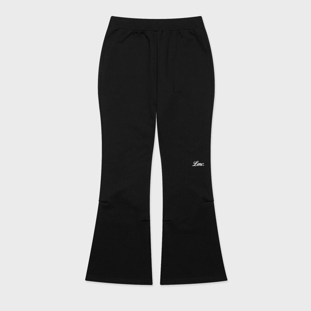 LMC WM シャーリングブーツカットスウェットパンツブラック