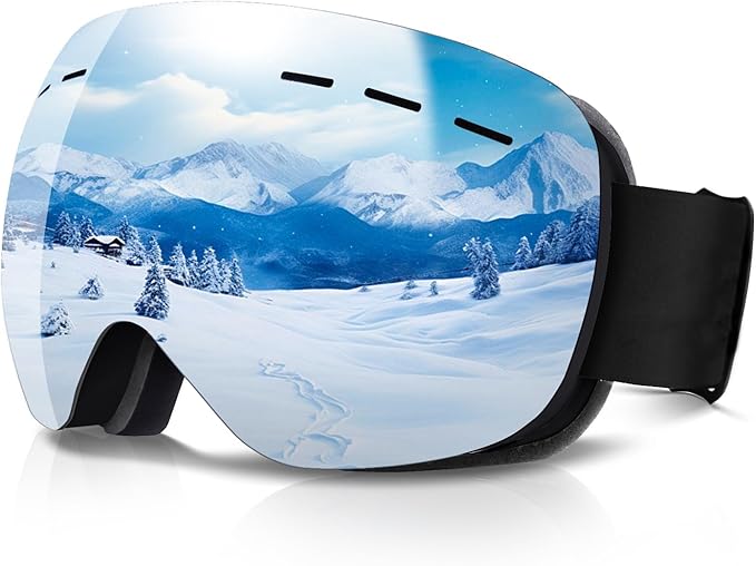 スキーゴーグル スノーゴーグル スノーボードゴーグル アップグレ ード防止 紫外線 防風/防雪/曇り 防止 メガネ対応 軽量と耐衝撃 適用大人男女の登山またはスキー用のスポーツゴーグル