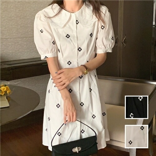 ワンピース カジュアル ショート ミニ丈ワンピ 韓国 ファッション レディース 春 夏 カジュアル お取り寄せ PTXK935 オルチャン コーデ シンプル 定番 セレカジ 20代 30代 40代 2