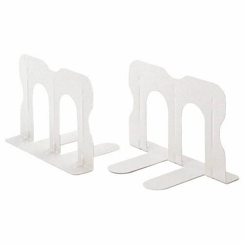 （まとめ買い）ライオン事務器 ブックエンド No.27 ワイド型 1組2枚 ライトグレー 223-46 [x3]