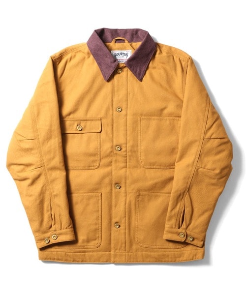 カバーオール HOUSTON　ソリッドビエラカバーオール メンズ レディース