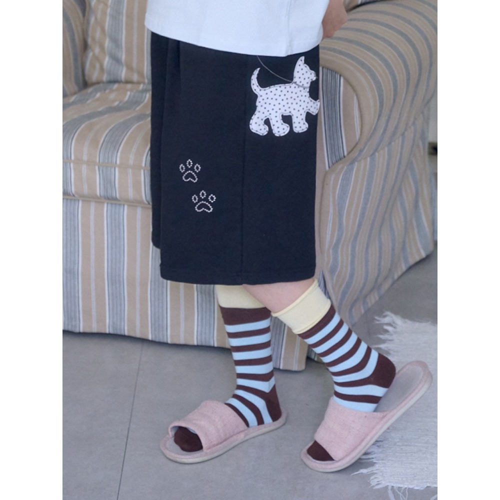 AMBLER パピーパピーバミューダパンツスウェットショートパンツ ASP902 (ブラック)