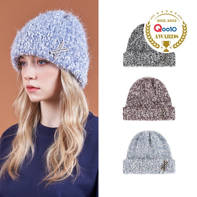 IVEイソ着用 VA Brooch Bokashi Knit Beanie