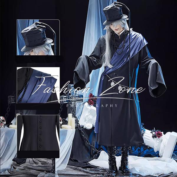 黒執事 風 アンダーテイカー コスプレ衣装 ウィッグ 靴 ハロウィン 演出服 変装