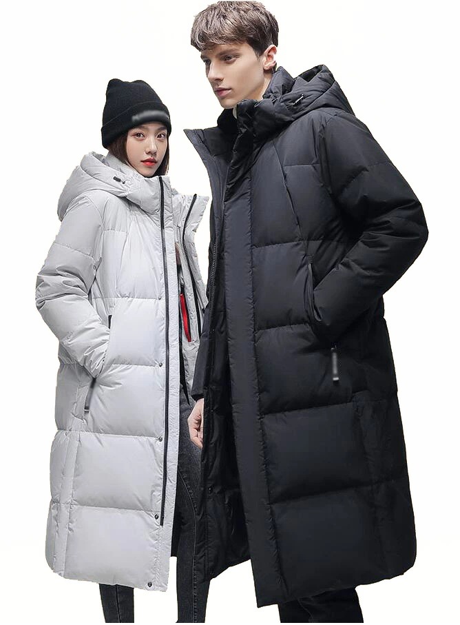 ダウンコート 防寒服 ビジネスコート 暖かい カジュアル 冬服 防寒着 保温 上品 男女兼用 ダウンジャケット 大きいサイズ レディース 秋冬 メンズ ロングコート フード付き お揃い ペアルック 韓