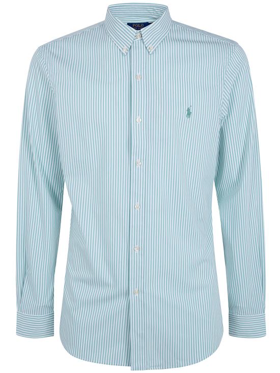 POLO RALPH LAUREN Men Long Tops 710 929 344 501 ESSEX GREEN WHITE