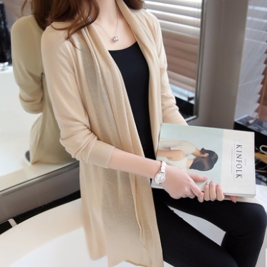 カーディガン 長袖 ミドル丈 透け感 薄手 無地 大人可愛い きれいめ シンプル カジュアル 大人 上品 おしゃれ 大人カジュアル 大人女子 こなれ感 抜け感 シック ナチュラル ベーシック 春