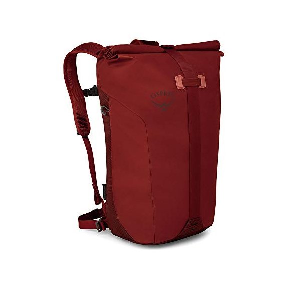 Osprey Packs Transporter Roll Top Laptop Backpack， Ruffian Red 並行輸入品