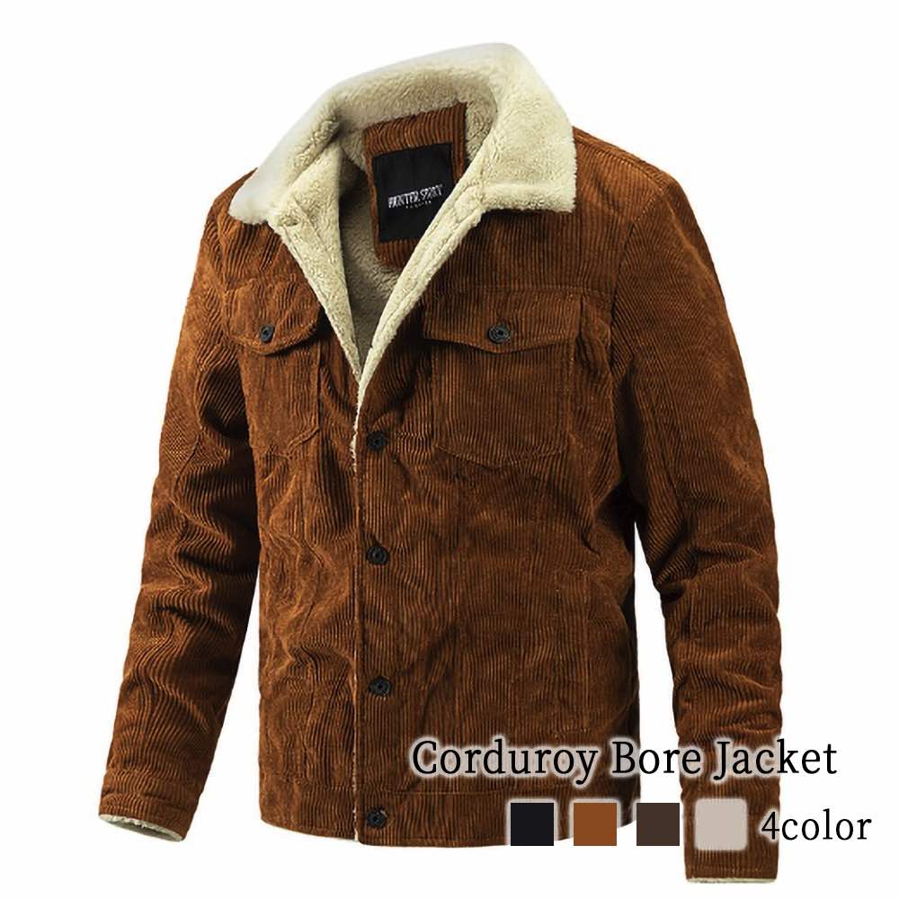 ブルゾン メンズ コーデュロイボアジャケット ゴルフ シニア 秋 おすすめ 40代 大きいサイズ ジャンパー きれいめ ジャケット かっこいい ボア 中綿 コーデ ウェア 作業着 厚手 パーカー 防寒