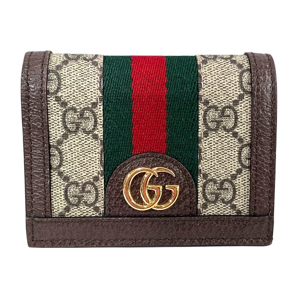 グッチ GUCCI オフィディア 523155 2つ折り財布 レディース 【中古】