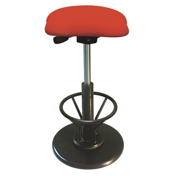 モダン スツール/丸椅子 フットレスト付き レッドブラック 幅33cm 日本製 ツイストスツールラフレシア3R