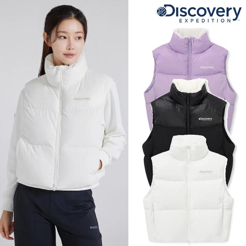 [24F/W] DWDV91046 女性 オリーブ クロップ ダウン パディングベスト ショートパディング ジャケット RDS ダウン