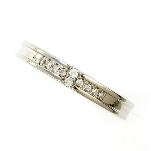 K14 14金 WG ホワイトゴールド リング 指輪 9号 ダイヤ 0.05 ジュエリー 中古