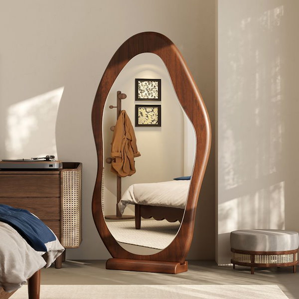 ビンテージ　昭和レトロ　シェービングスタンド　ミラー　鏡　床屋　シャビー 全身鏡 鏡 ミラー 姿見 スタンドミラー 幅60cm 高さ160cm 大型