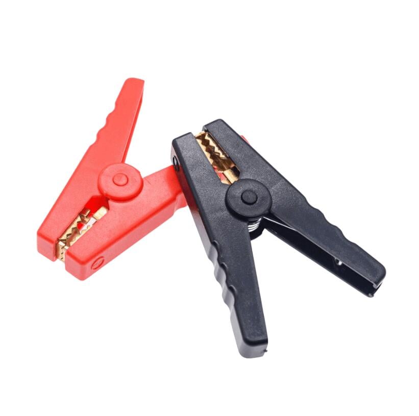 全銅製 大電流対応 鰐口クリップ 100A 300A 500A サイズ選択可 バッテリー接続線 搭火線 電源ケーブル用 バッテリージャンパークリップ 車・EV・バイク対応 自動車整備工具 黒赤1組