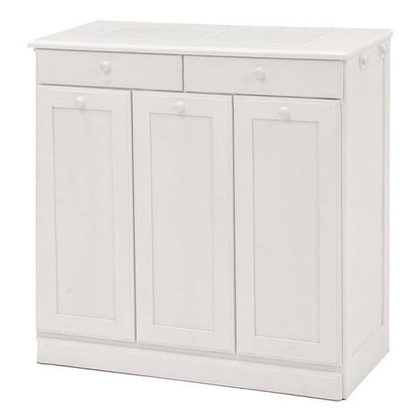 ダストボックス ホワイトウォッシュ 幅69cm キッチンカウンター キャスター付き MUD-6721WS