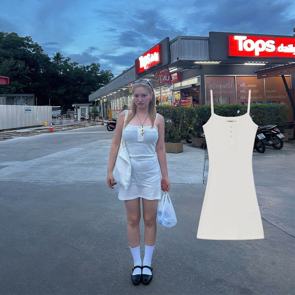 [SOLE 着用!] PROVINCE EYELET CAMI DRESS (2COLORS)