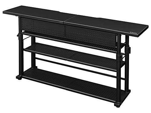 エクステンションデスク 昇降式 モニター台 ディスプレイ スタンド ( 幅 120 × 奥行 25 cm 高さ 59~80 cm ) ブラック BHC-1200H 51923