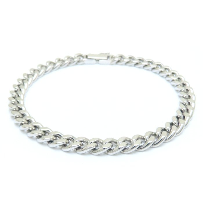 喜平ブレスレット Pt850プラチナ 2面 シングル 19cm 30g/129107【中古】