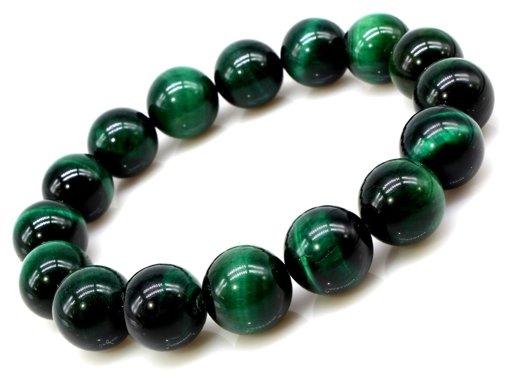 AAA グリーンタイガーアイ ブレスレット 12mm パワーストーン ブレスレット メンズ 天然石 数珠 アクセサリー メンズブレスレット パワーストーンブレスレット 天然石ブレスレット 男性用 厄除