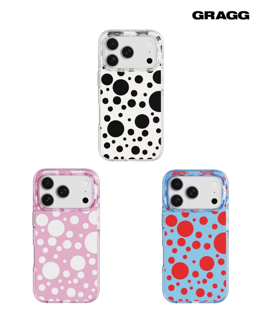韓国限定 韓国人気 SNS 流行 ファッション トレンド アクセサリー iPhone 17 MAGSAFE LAYERS FRAME CASE POP DOT (3カラー)