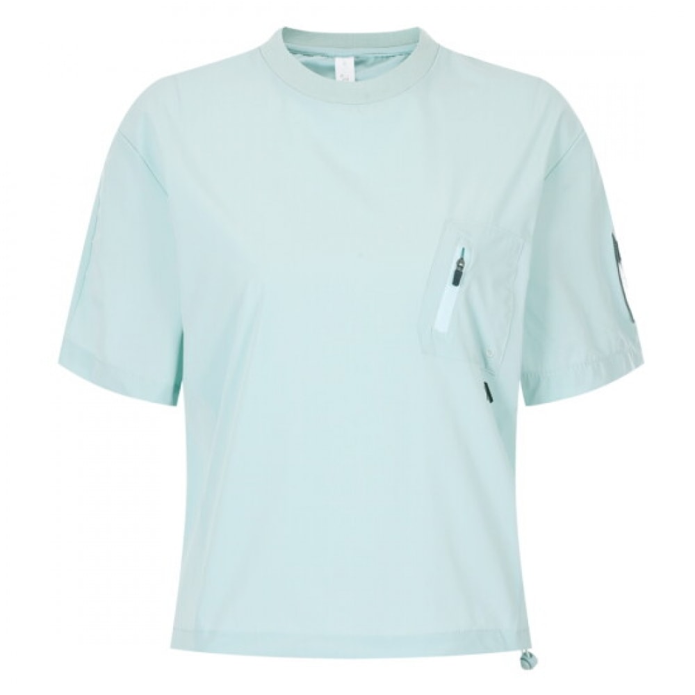 ショップアン レディース ラウンドネック 下げストリング スパン 短袖 Tシャツ グリーン LB-WSH-20522