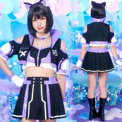 サイバーイリス キャット パープル　　[近未来 コスプレ サイバー感 猫 ネコ 衣装 レディース コスチューム]【A-2179_908388】