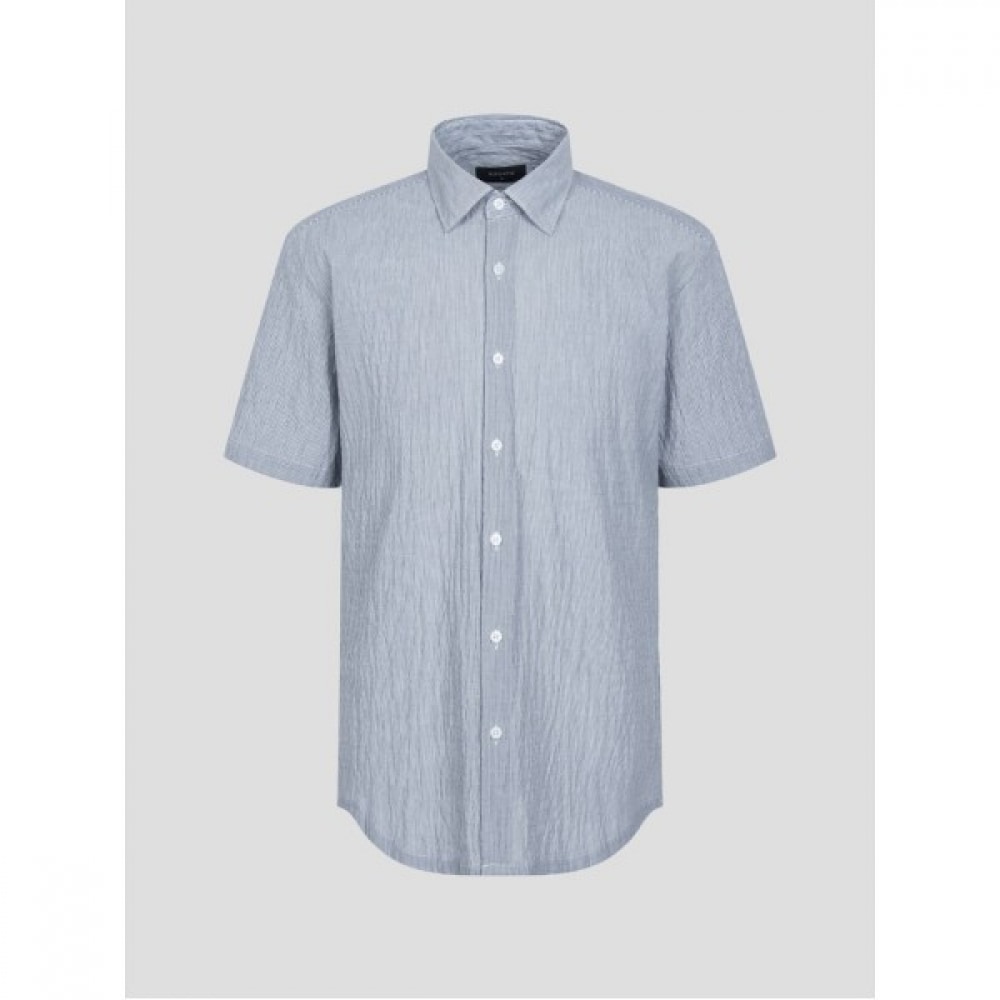 (ロガディス) シーサッカーストライプレギュラーフィット半袖シャツ-ブルー (MA4465RJ1P)