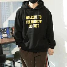 WTB レタリング ナ염 起毛 フード