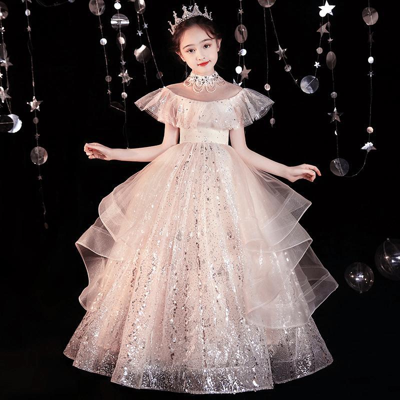 【3日出荷】新作 子供ドレス 司会 モデルステージ タフタ ピアノ用110/120/130/140/150/160