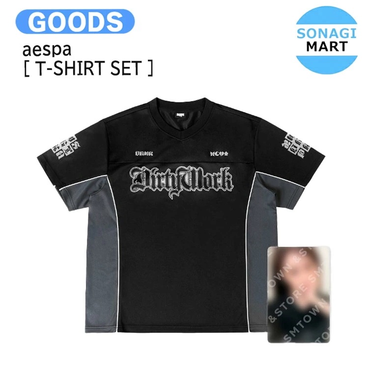 国内発送 aespa [ T-SHIRT SET ] Dirty Work ALBUM MD / 公式グッズ / 予約商品