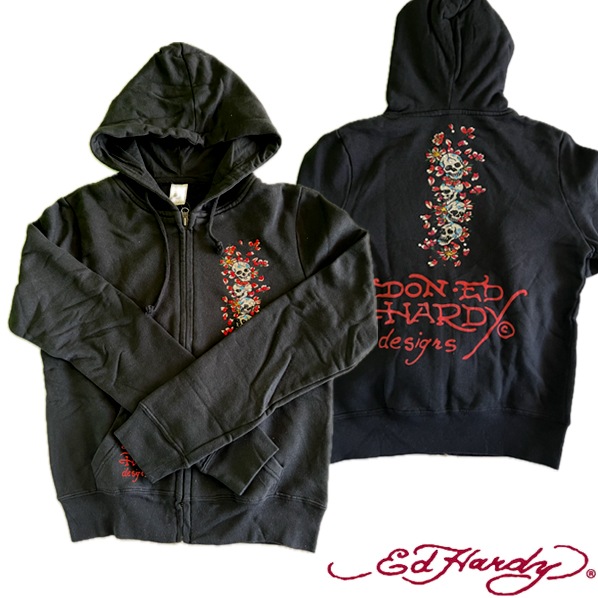 Ed Hardy エドハーディー パーカー S ドクロ Ed Hardy エド