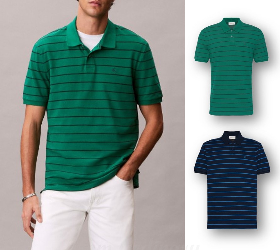 Striped Monogram Polo Shirt (4RF216G)
