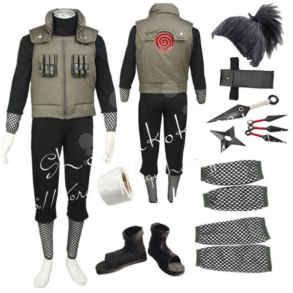 子供用 大人用 ナルト 奈良シカマル 3代疾伝 コスプレ衣装 ウィッグ 靴 コスチューム 演出服 コス 変装 仮装 撮影 祭り