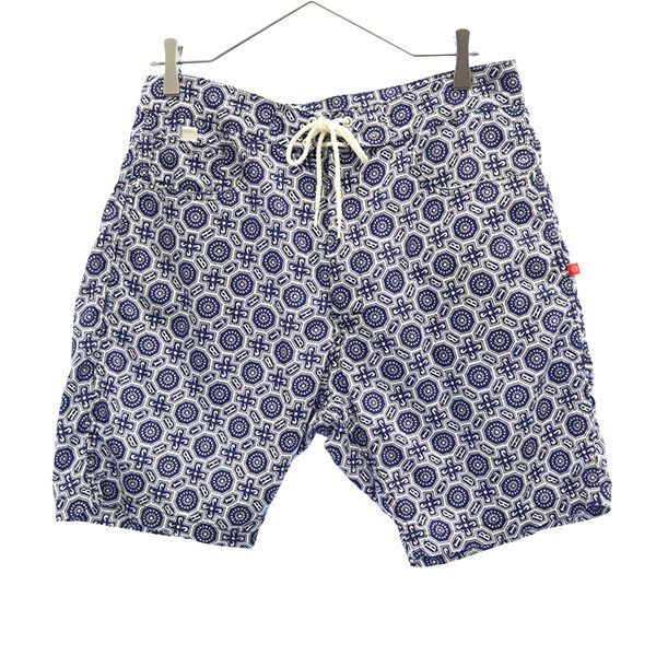 ベドウィンアンドザハートブレイカーズ 日本製 総柄 ショートパンツ 2 ネイビー系 BEDWIN & THE HEARTBREAKERS サーフパンツ メンズ
