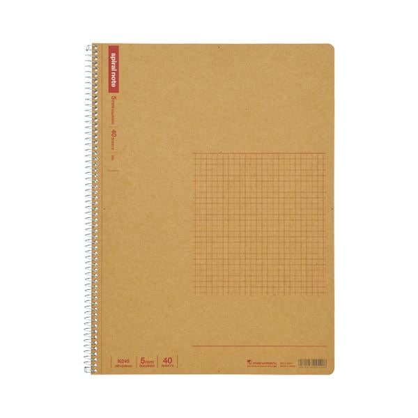 （まとめ）マルマン スパイラルノート A4 5mm方眼罫 40枚 N245 1冊 (×30セット)