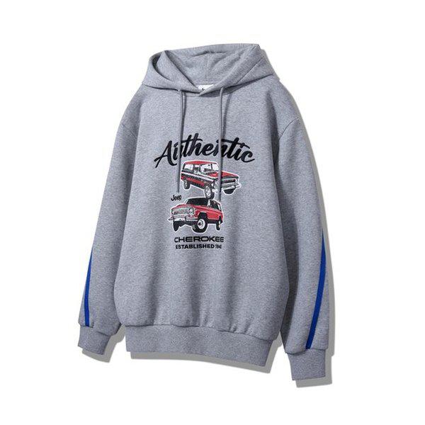 JP1THU031 チェロキー)テープ配色フード付きメランジグレーTシャツ(セットアップ)_SC